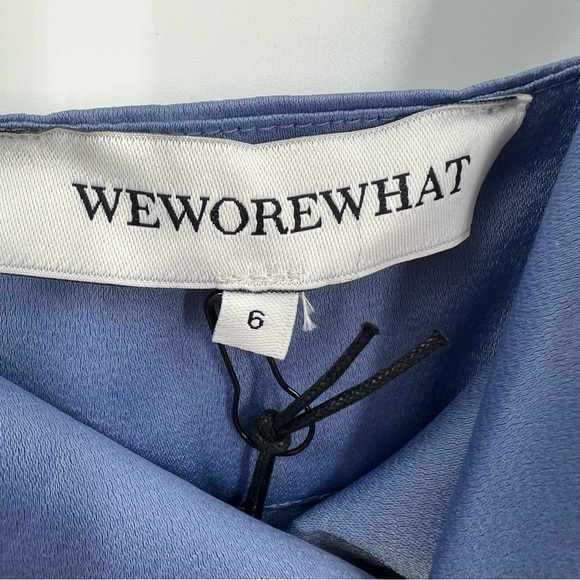 WeWoreWhat NWT Cowl Midi Dress in Slate Blue size 6 - Picture 6 of 8